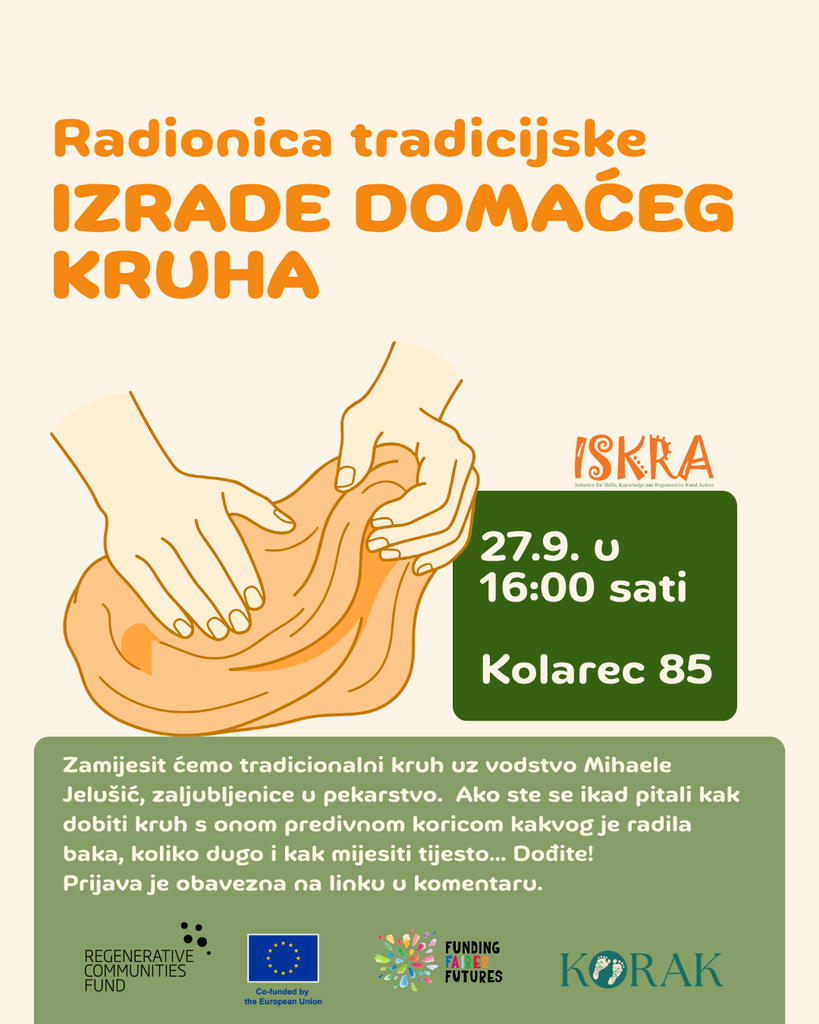Radionica izrade domaćeg kruha 27.6. u 16 sati