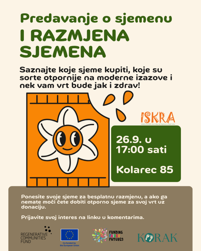 Predavanje i razmjena sjemena 26.9. u 17 sati